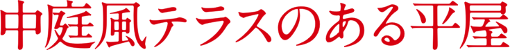 中庭風テラスのある平屋